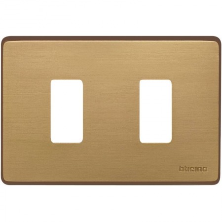 PLACCA CON VITI 2 POSTI BRONZO MAGIC