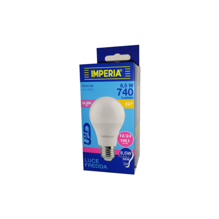 LAMPADINA GOCCIA LED 8,5W E27 AC/DC12/24V (6016527)