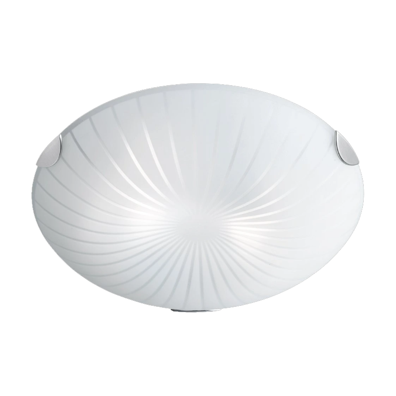 PLAFONIERA IN VETRO DISEGNATO A RAGGIERA Ø40 2XE27
