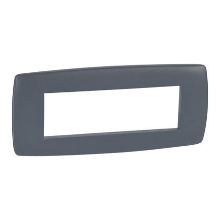 PLACCA 6 MODULI ANTRACITE VELA TONDA