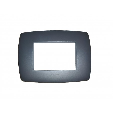 PLACCA 3 MODULI ANTRACITE VELA TONDA