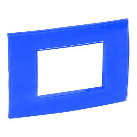 PLACCA 3 MODULI COBALTO RIFLESSI VELA QUADRA