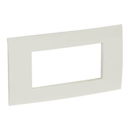 PLACCA 4 MODULI BIANCO LUCIDO VELA QUADRA