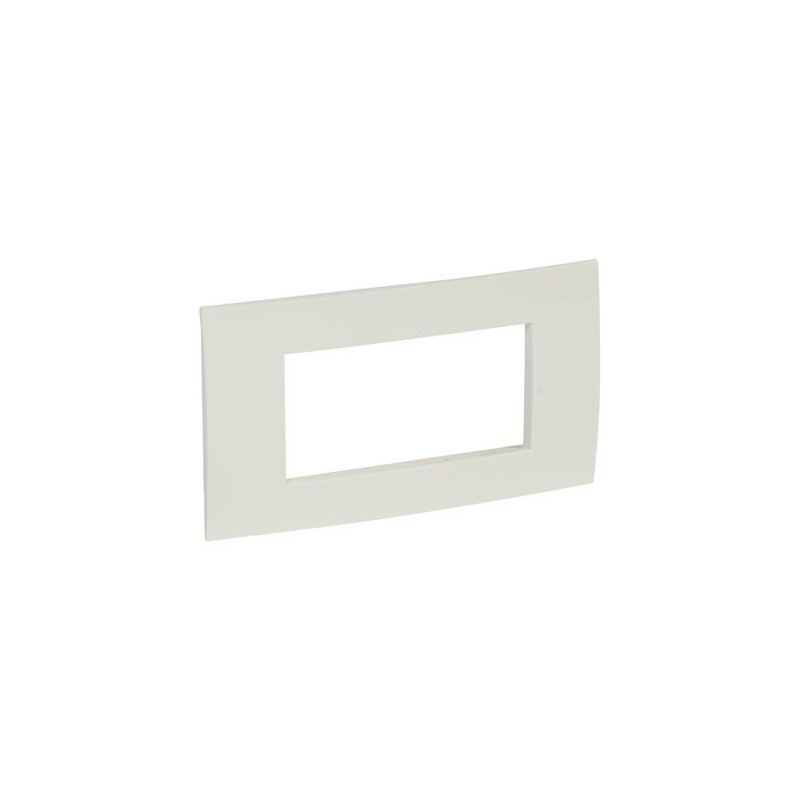 PLACCA 4 MODULI BIANCO LUCIDO VELA QUADRA