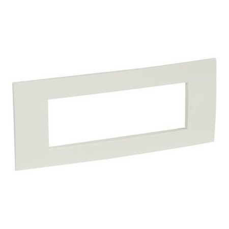 PLACCA 6 MODULI VELA QUADRA BIANCO LUCIDO