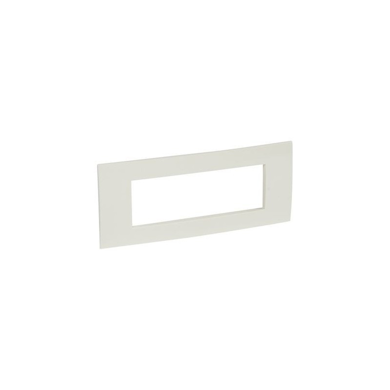 PLACCA 6 MODULI VELA QUADRA BIANCO LUCIDO