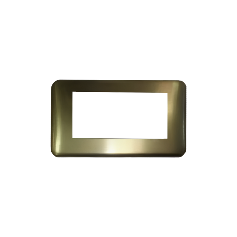 PLACCA 4 MODULI ALLUMINIO ORO CROSS
