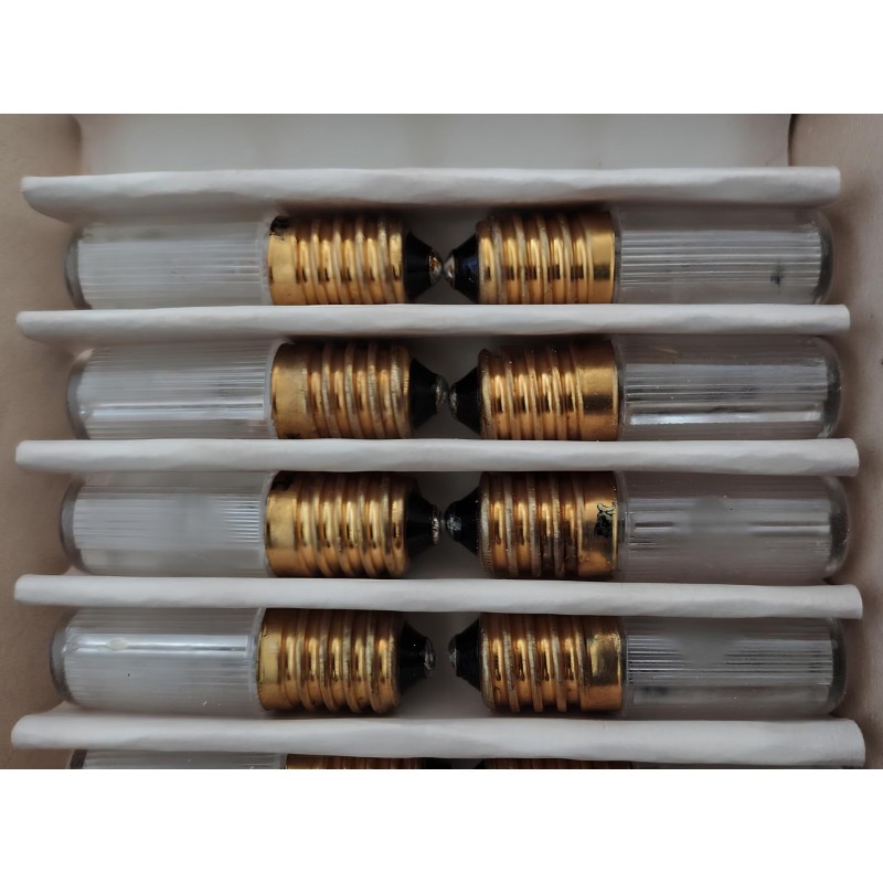 LAMPADINA TUBOLARE LUNGO SPIA A SCARICA E14 380V