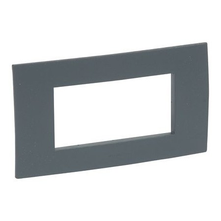 PLACCA 4 MODULI VELA QUADRA ANTRACITE